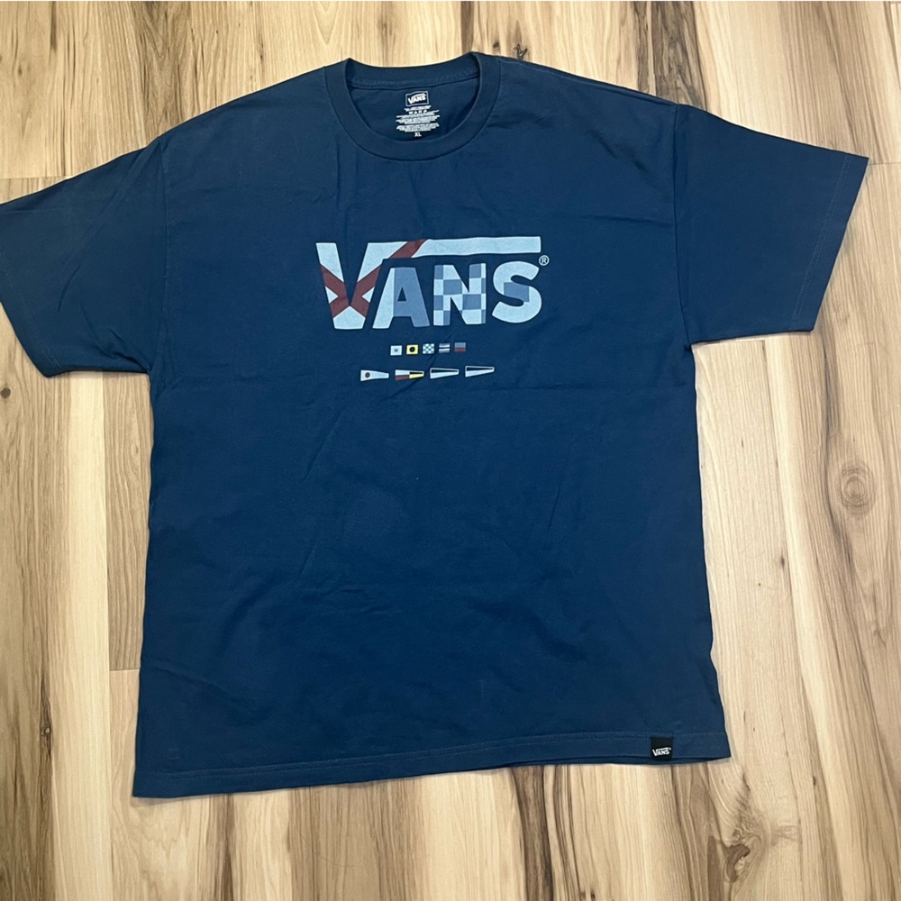 Mens XL Navy Vans T-shirt